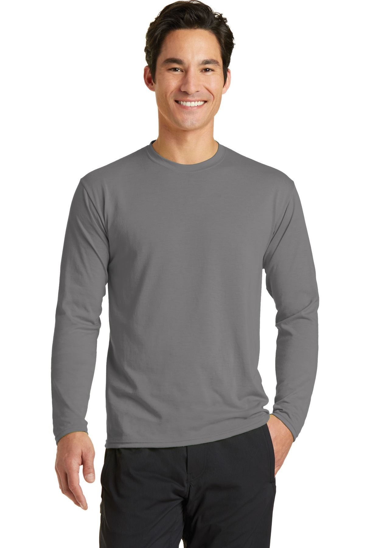 Port & Company Men's Long Sleeve Performance 65/35 Blend T-Shirt PC381LS - Picture 20 of 31