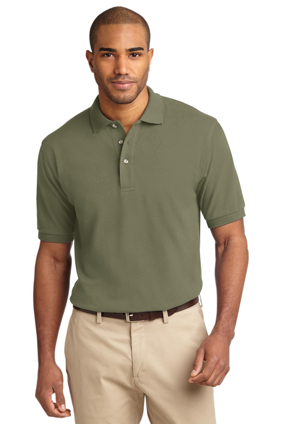 Port Authority Mens Short Sleeve Heavyweight Cotton Pique Polo Shirt K420 - Picture 14 of 42