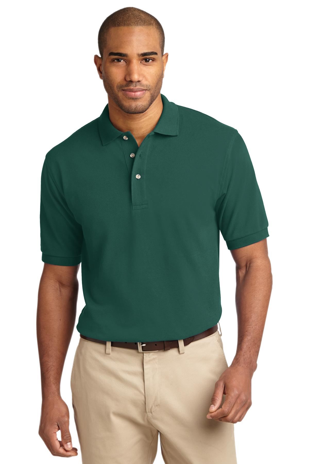 Port Authority Mens Short Sleeve Heavyweight Cotton Pique Polo Shirt K420 - Picture 15 of 42