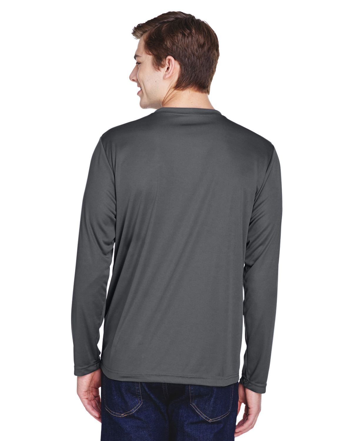 Team 365 Mens Long Sleeve T-Shirt Dri-Fit Performance Workout UV Protect TT11L - Picture 19 of 41