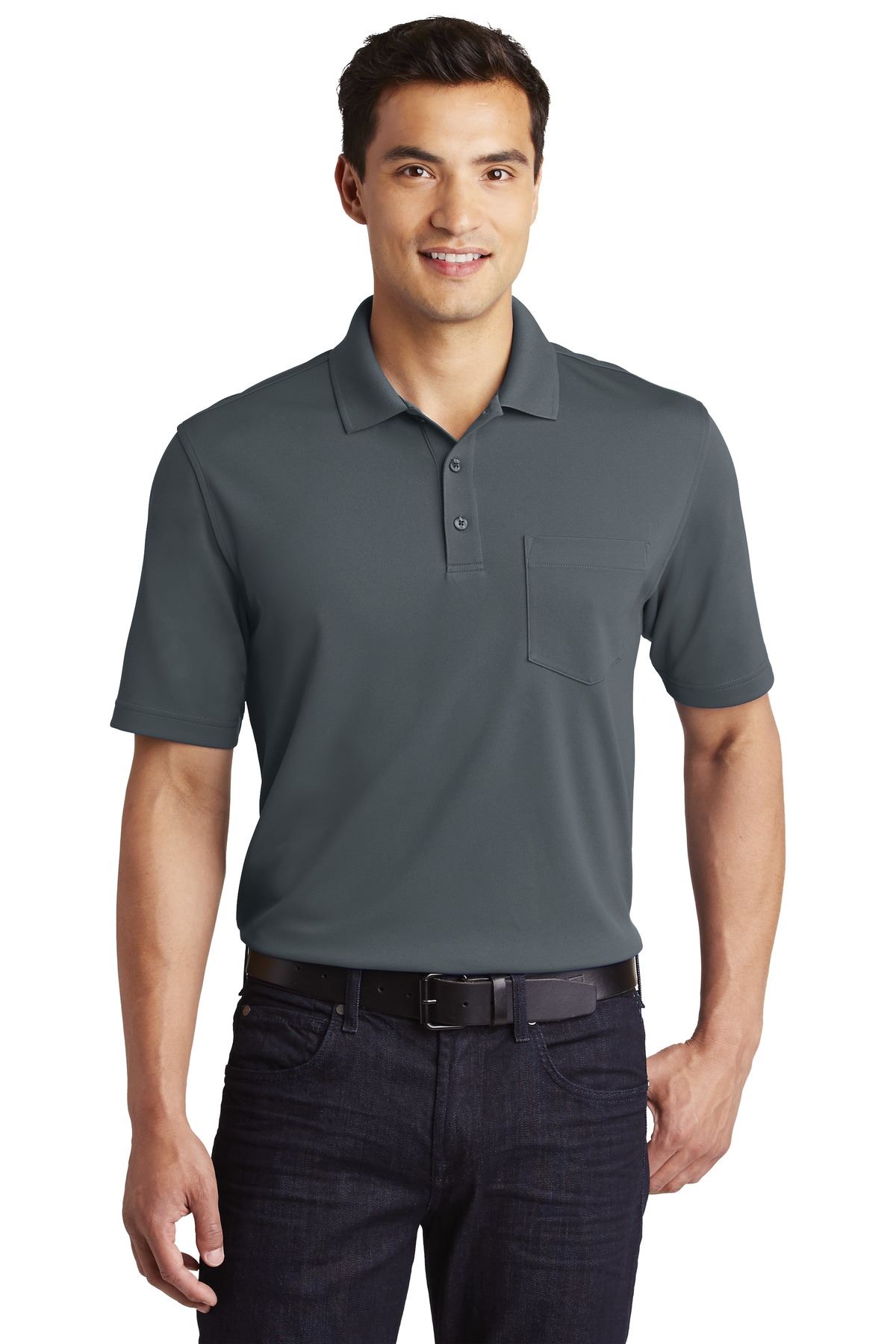 Port Authority Mens Dry Zone UV Micro Mesh Short Sleeve Polo Shirt K110P - Picture 4 of 8