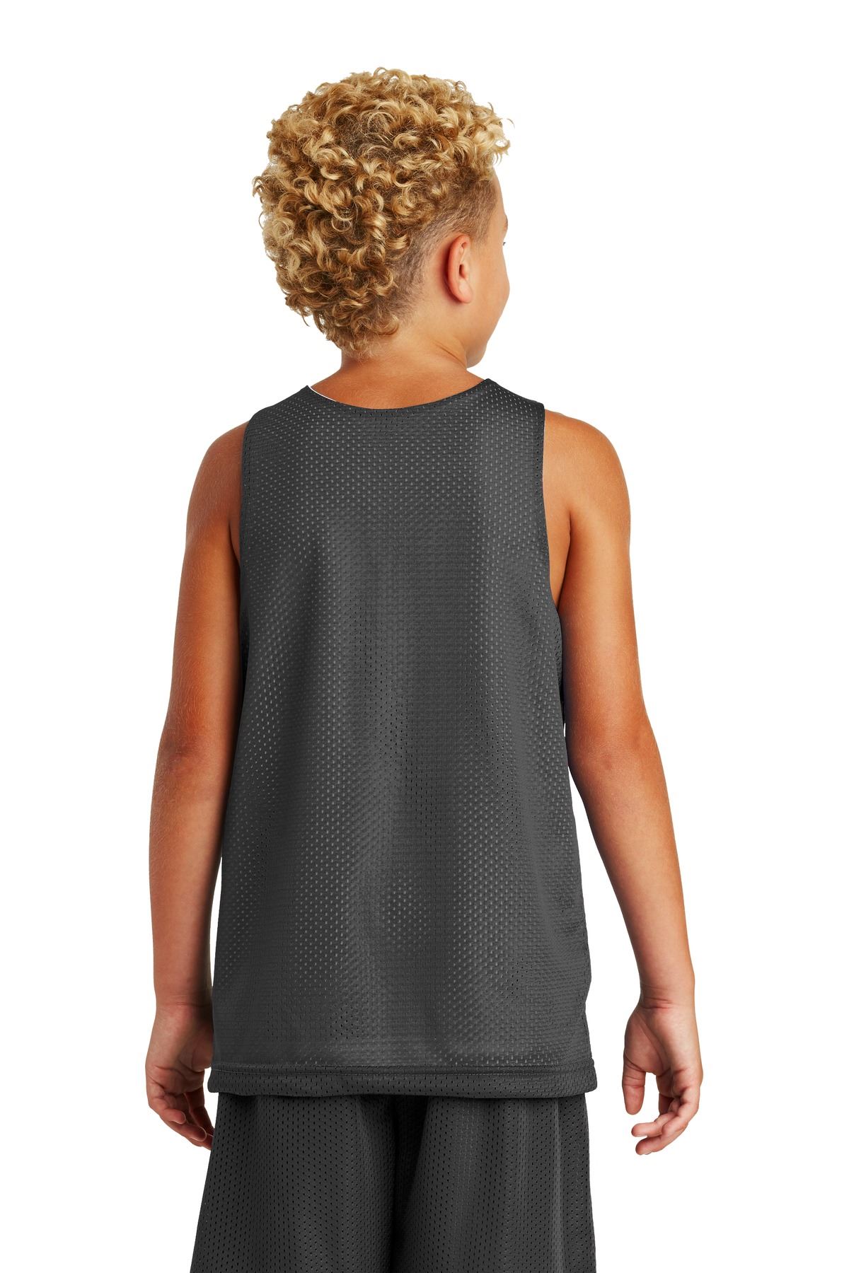 Sport-Tek Youth Basketball PosiCharge Classic Mesh Reversible Tank YST500 - Picture 13 of 25