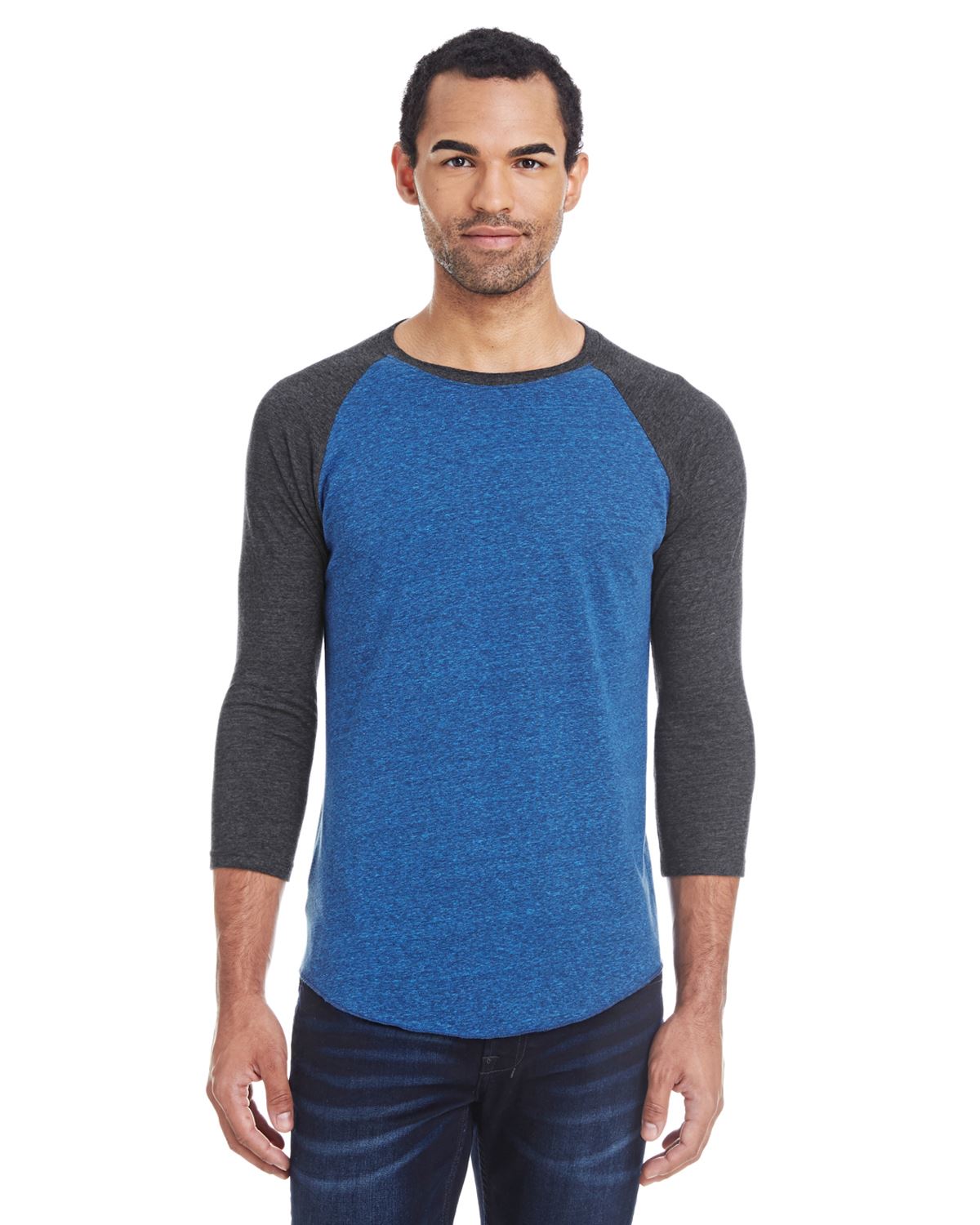 Threadfast Apparel T-Shirts Unisex Triblend 3/4-Sleeve Raglan 302G - Picture 24 of 26