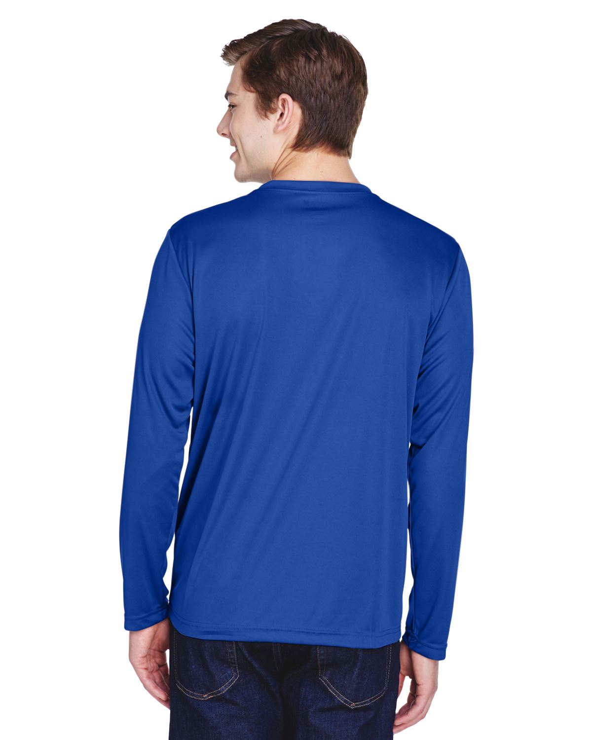 Team 365 Mens Long Sleeve T-Shirt Dri-Fit Performance Workout UV Protect TT11L - Picture 37 of 41