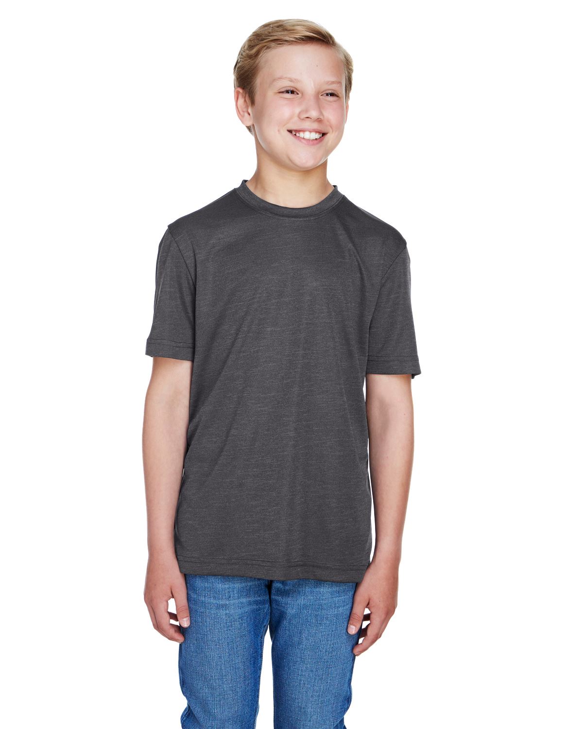 Team 365 T-Shirts Youth Sonic Heather Performance T-Shirt TT11HY - Picture 9 of 26