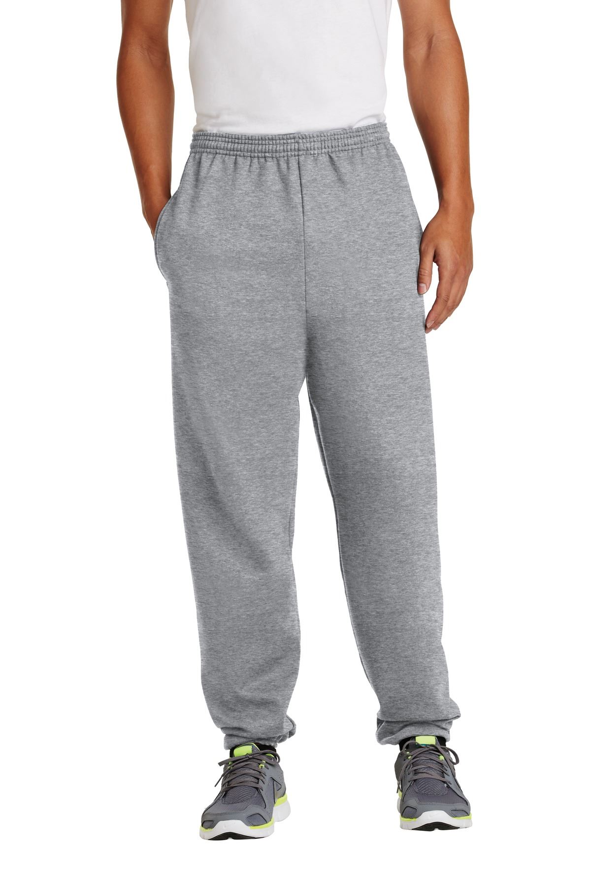 Port & Company 9-ounce, 50/50 cotton/poly Fleece Sweatpant With Pockets PC90P - Picture 3 of 8