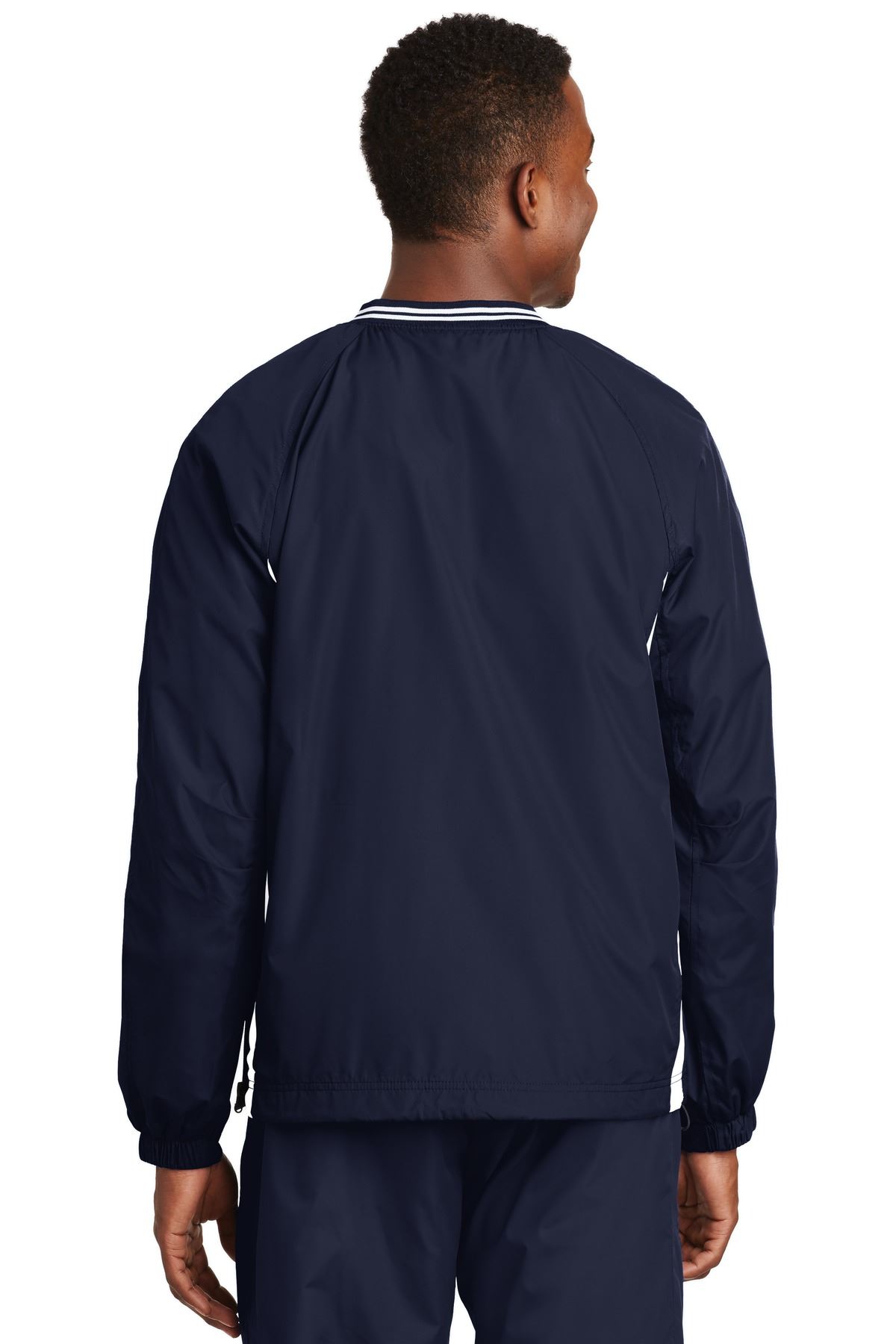 Sport Tek Mens Tipped V Neck Pullover Golf Wind Shirt Jacket M-JST62 - Picture 25 of 29