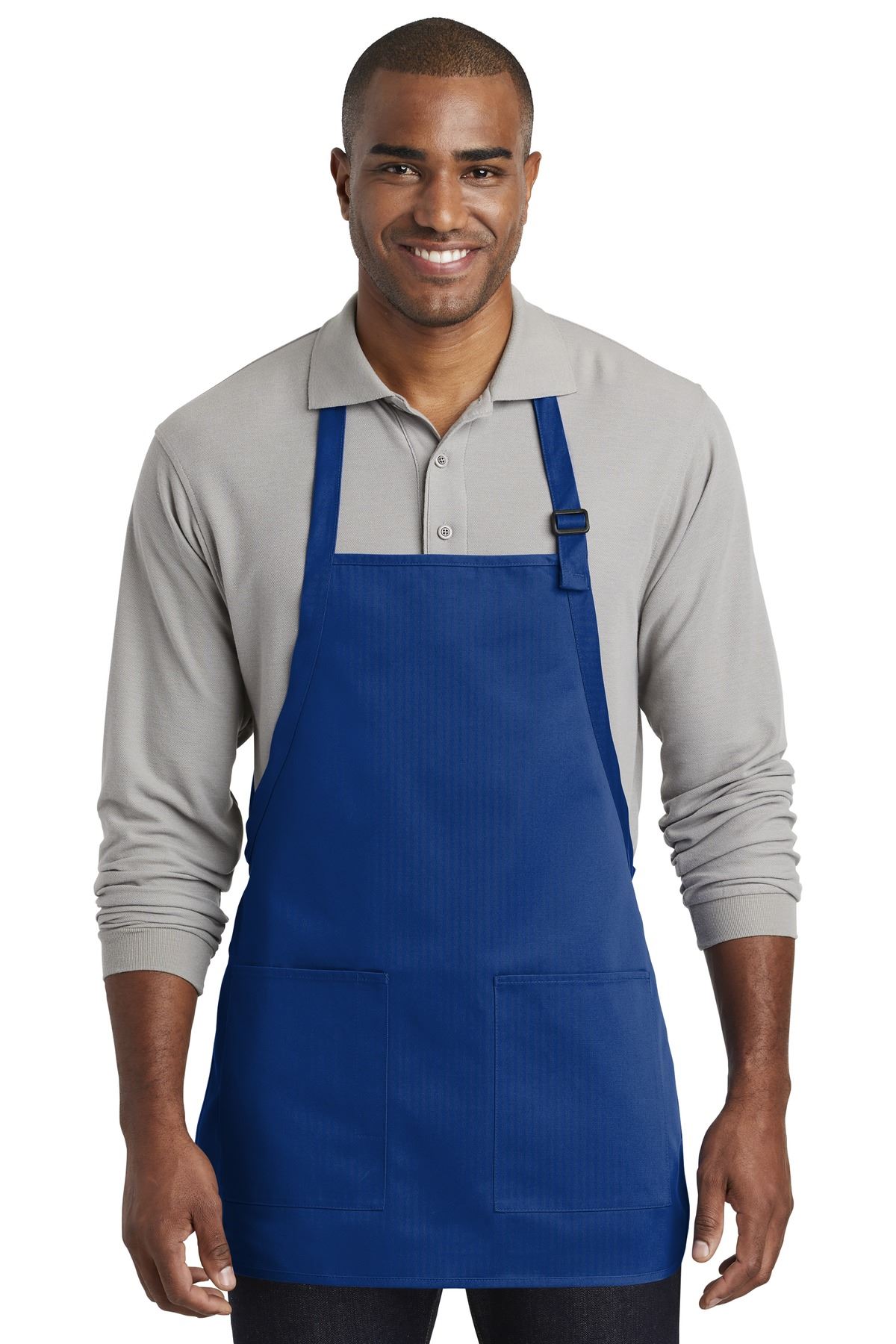 Port Authority Medium Length Apron Adjustable Neck Strap 2 Patch Pockets A601 - Picture 9 of 9