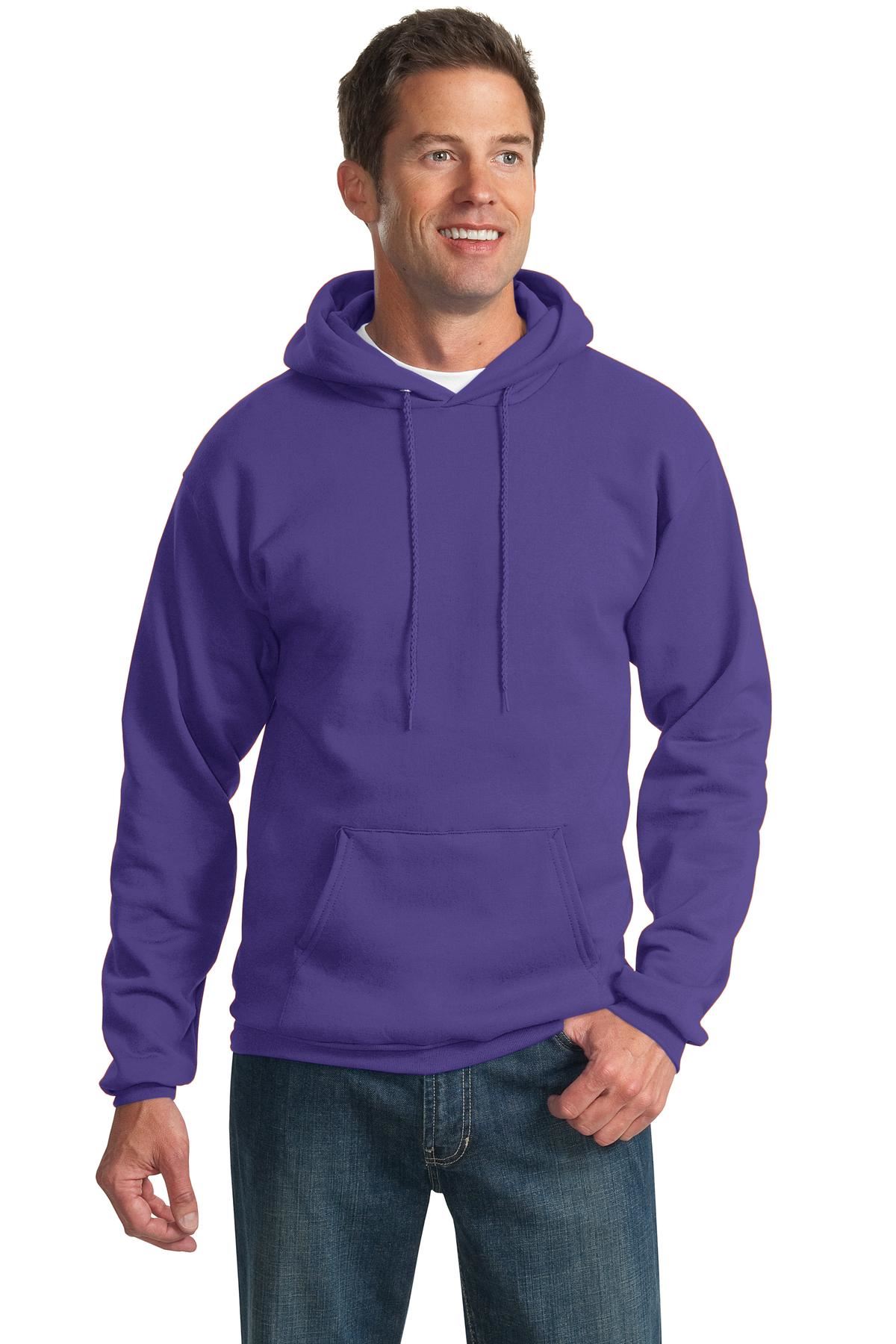 Port & Company 9oz Mens Pullover Hooded Sweatshirt Front Pockets PC90H - Picture 30 of 41