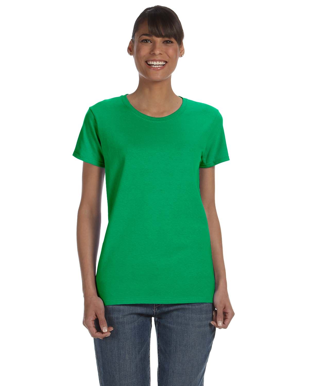 Gildan Womens T-Shirt Short Sleeves Heavy Cotton Ladies 5.3 oz Missy Fit MG500L - Picture 15 of 31
