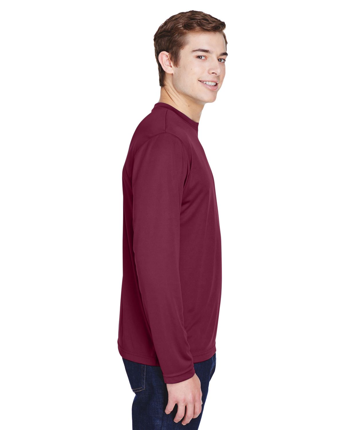Team 365 Mens Long Sleeve T-Shirt Dri-Fit Performance Workout UV Protect TT11L - Picture 26 of 41