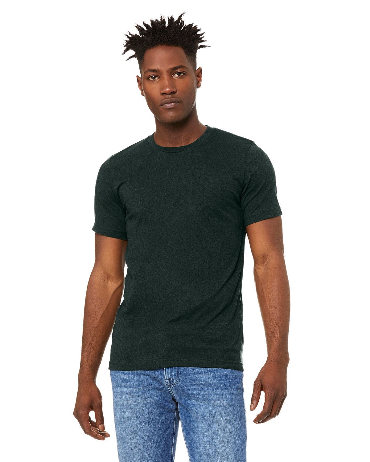 BELLA+CANVAS Unisex Short Sleeve Heather CVC Crew Neck Stylish T-Shirt 3001CVC - Picture 15 of 51