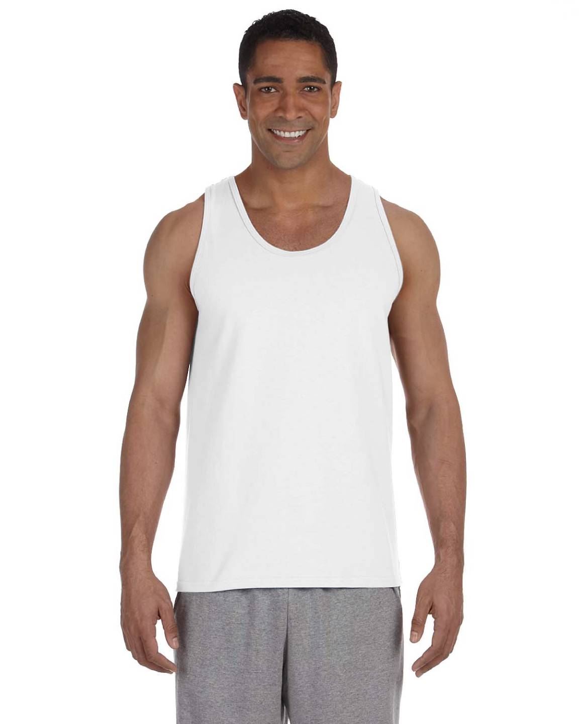 Gildan Mens Tank Top 100% Ultra Cotton Preshrunk 6 oz T-Shirt S-2XL G220 - Picture 28 of 30