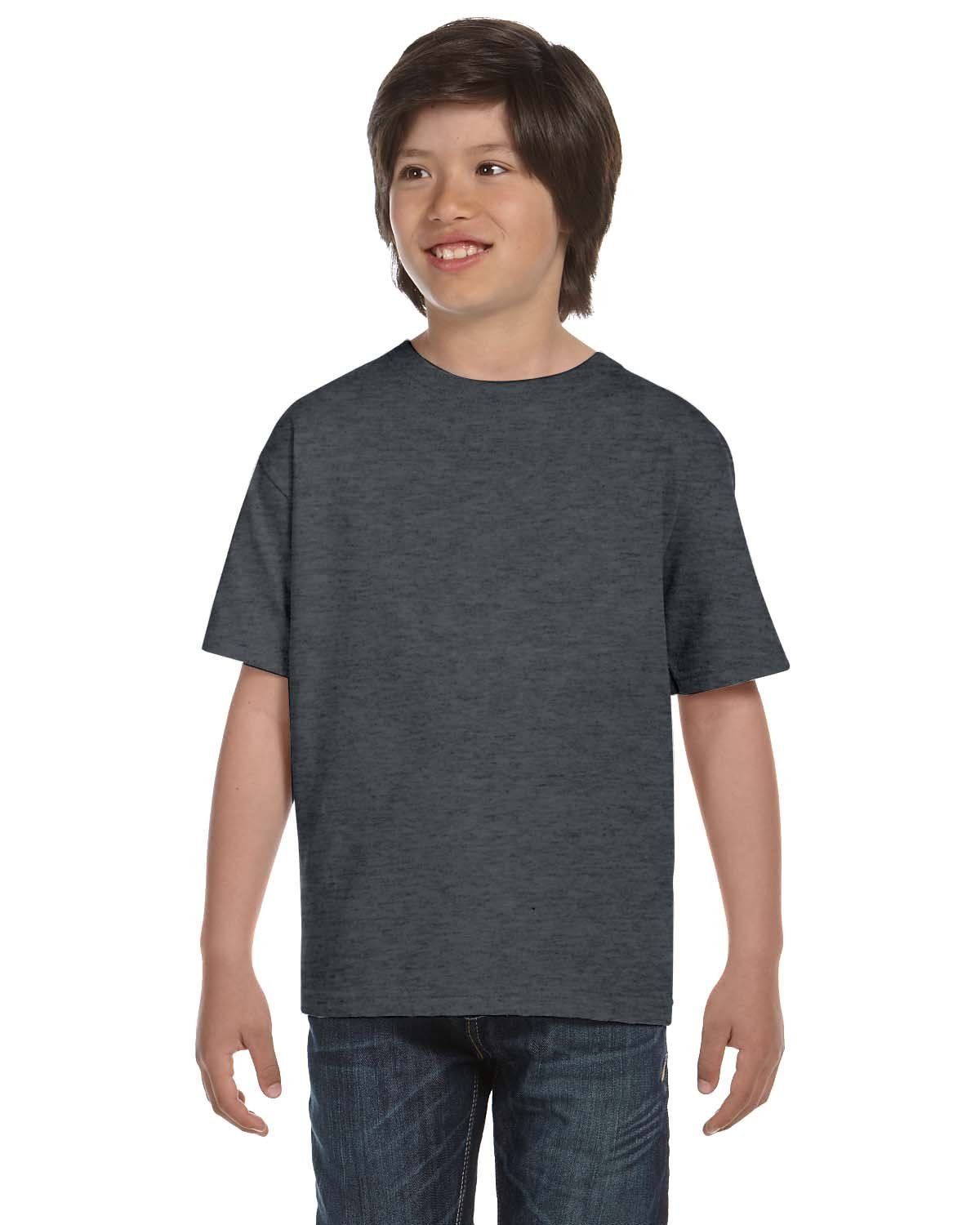 Hanes Youth 5.2 oz Short Sleeves ComfortSoft Cotton XS-XL T-Shirt 5480 - Picture 15 of 39