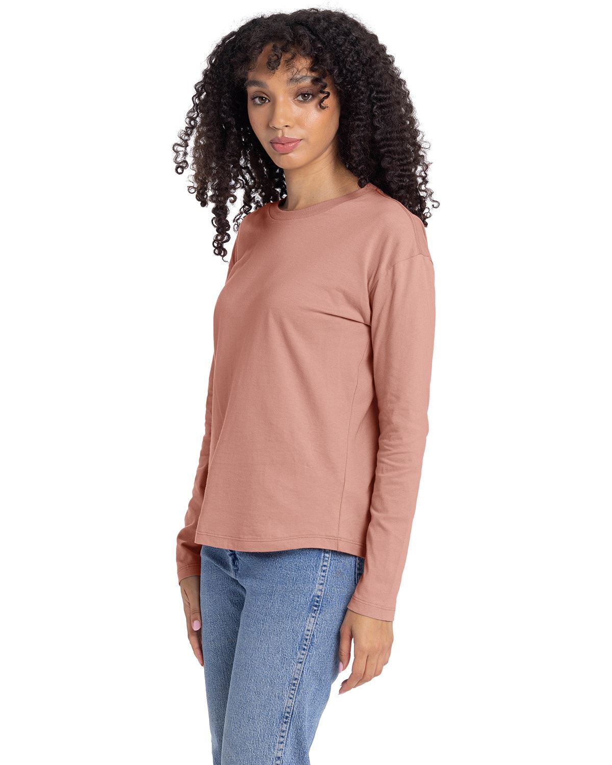 Next Level Apparel Ladies Ring-Spun Cotton Relaxed Long Sleeve T-Shirt 3911NL - Picture 8 of 20