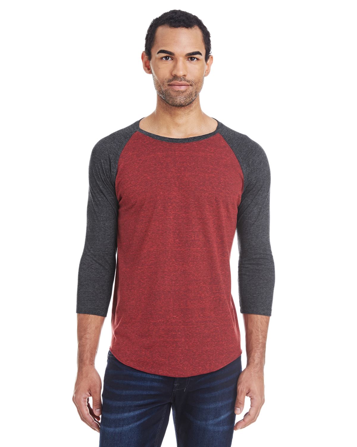 Threadfast Apparel T-Shirts Unisex Triblend 3/4-Sleeve Raglan 302G - Picture 3 of 26