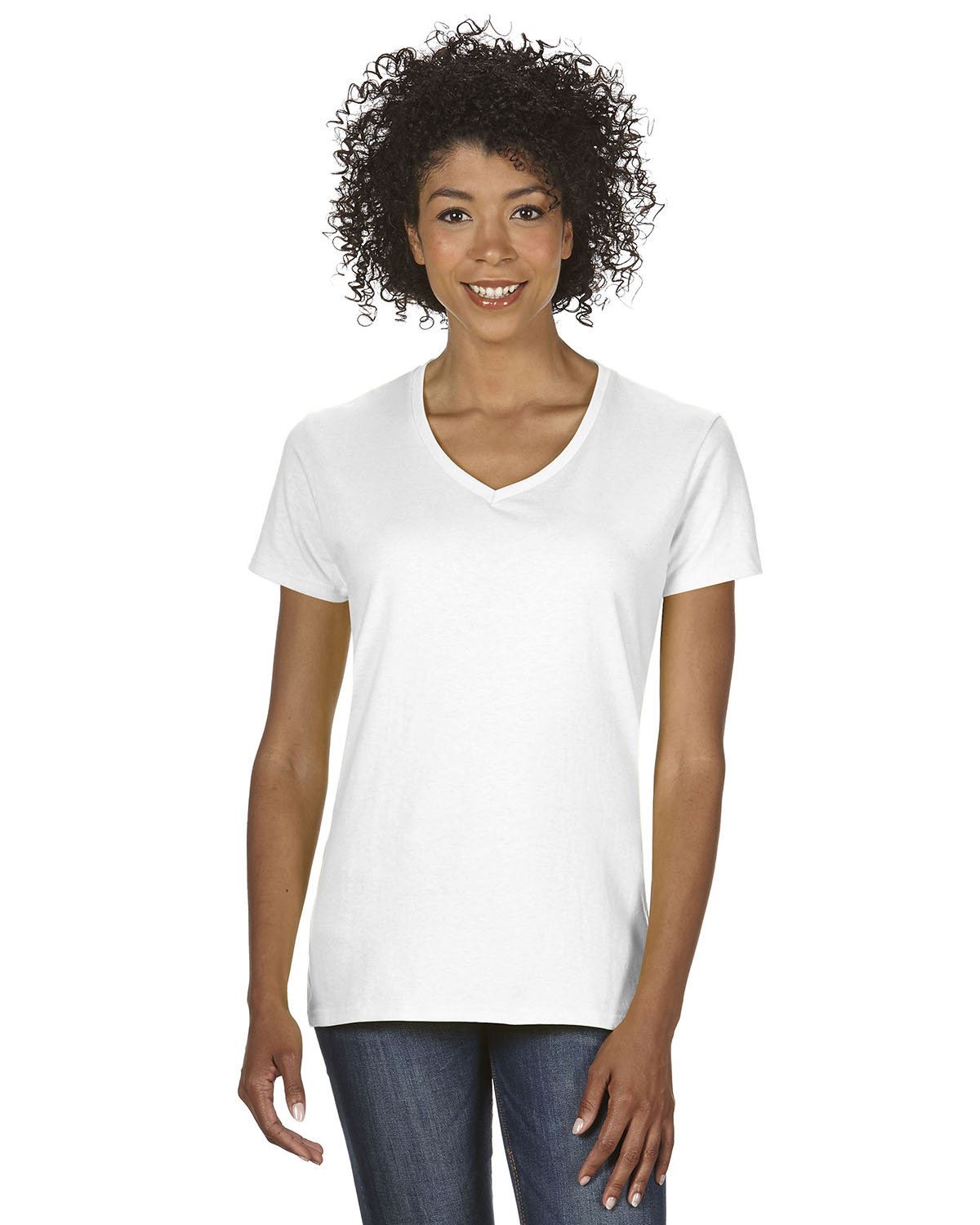 NEW Gildan Women's Heavy Cotton Short Sleeves Ladies V-Neck T-Shirt M-G500VL - Picture 27 of 27