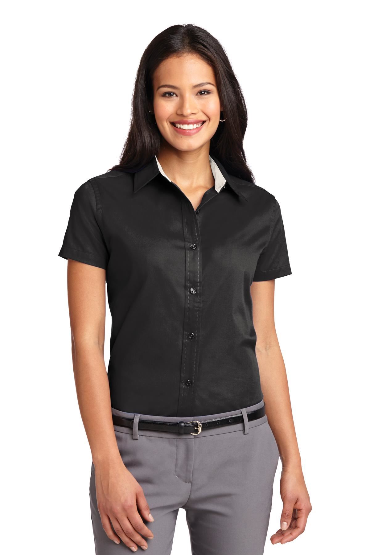 Port Authority Womens Short Sleeve Wrinkle Resistant Easy Care Collar Shirt L508 - Picture 4 of 38