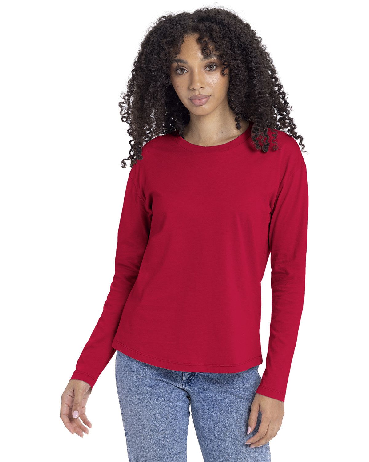 Next Level Apparel Ladies Ring-Spun Cotton Relaxed Long Sleeve T-Shirt 3911NL - Picture 15 of 20