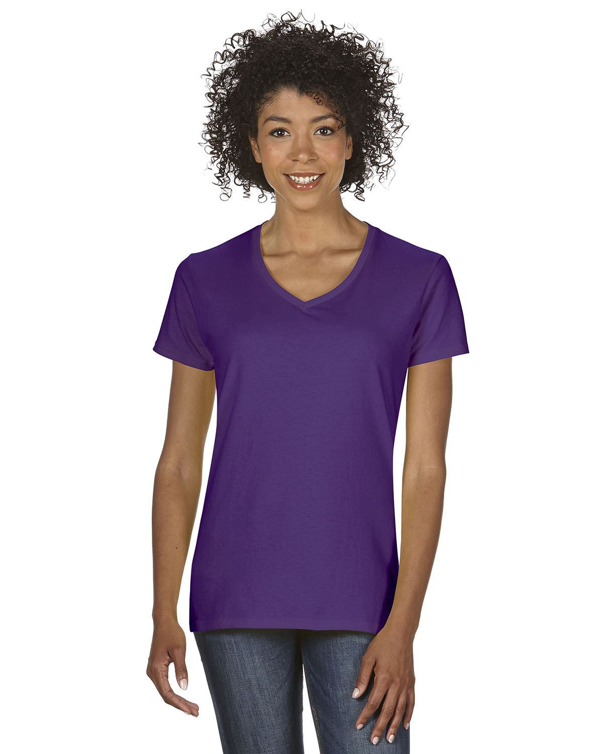 NEW Gildan Women's Heavy Cotton Short Sleeves Ladies V-Neck T-Shirt M-G500VL - Picture 22 of 27