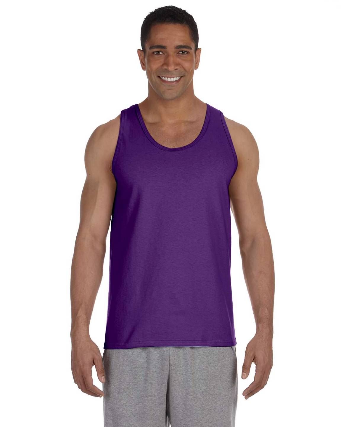 Gildan Mens Tank Top 100% Ultra Cotton Preshrunk 6 oz T-Shirt S-2XL G220 - Picture 19 of 30