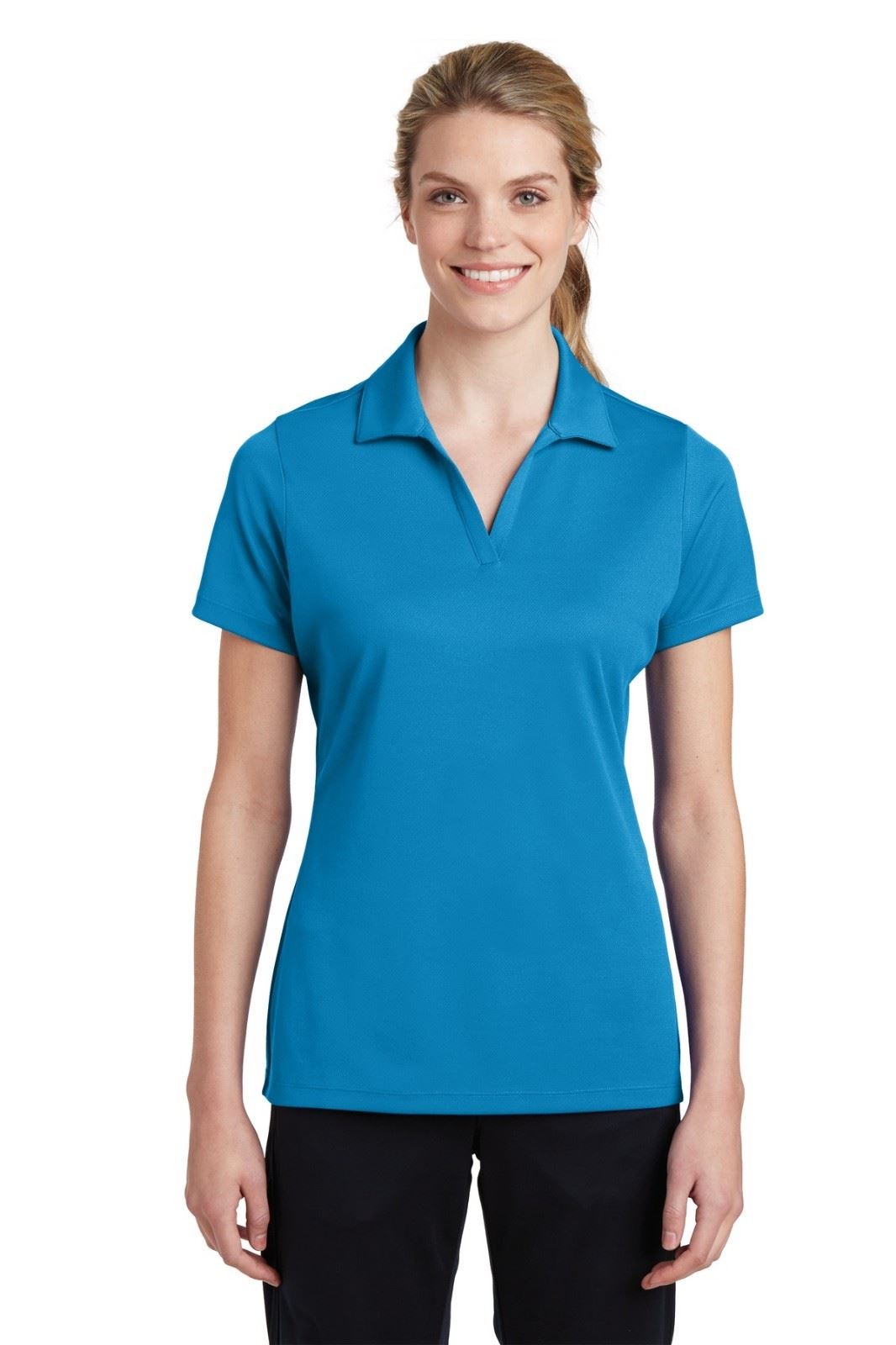 Sport Tek Womens 100% Polyester Dri-Fit Performance Polo Golf Shirt M-LST640 - Picture 13 of 19