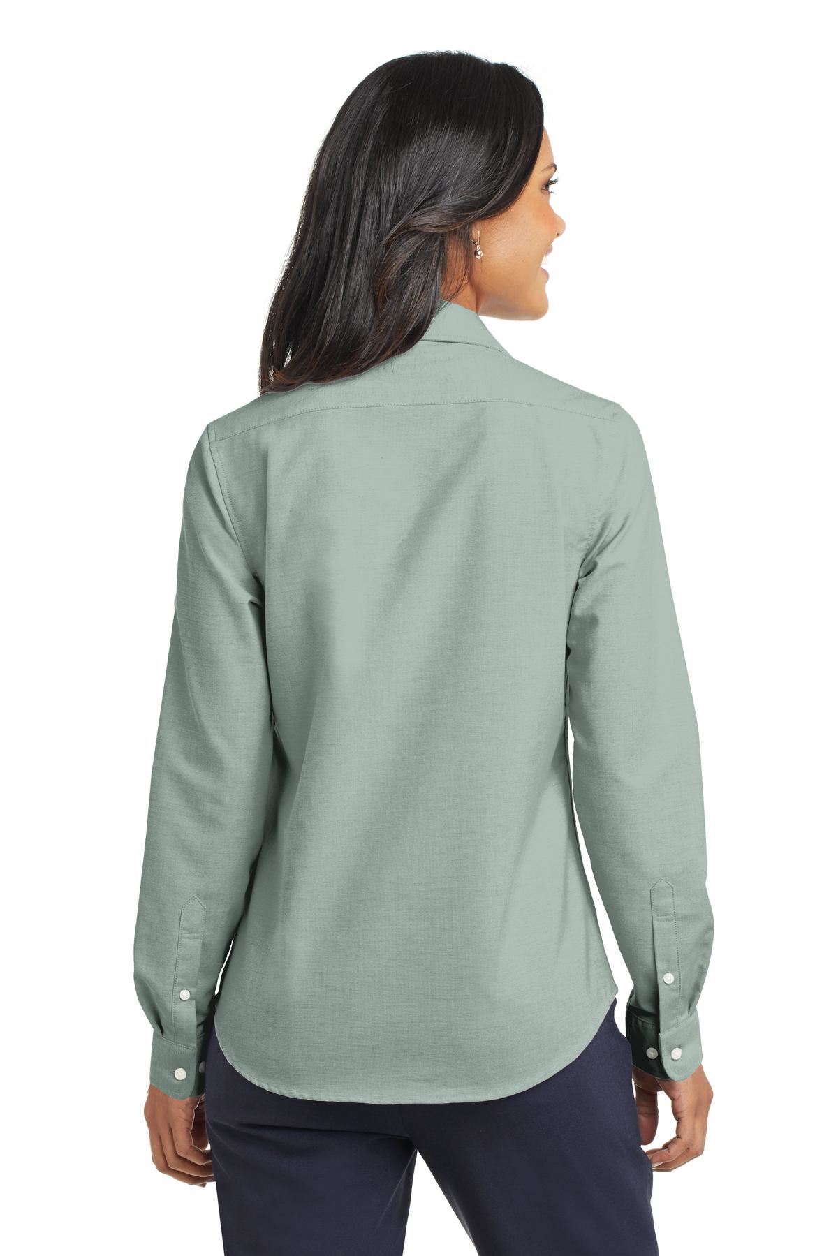 Port Authority Womens Long Sleeve SuperPro Oxford Dress Shirt L658 - Picture 7 of 15