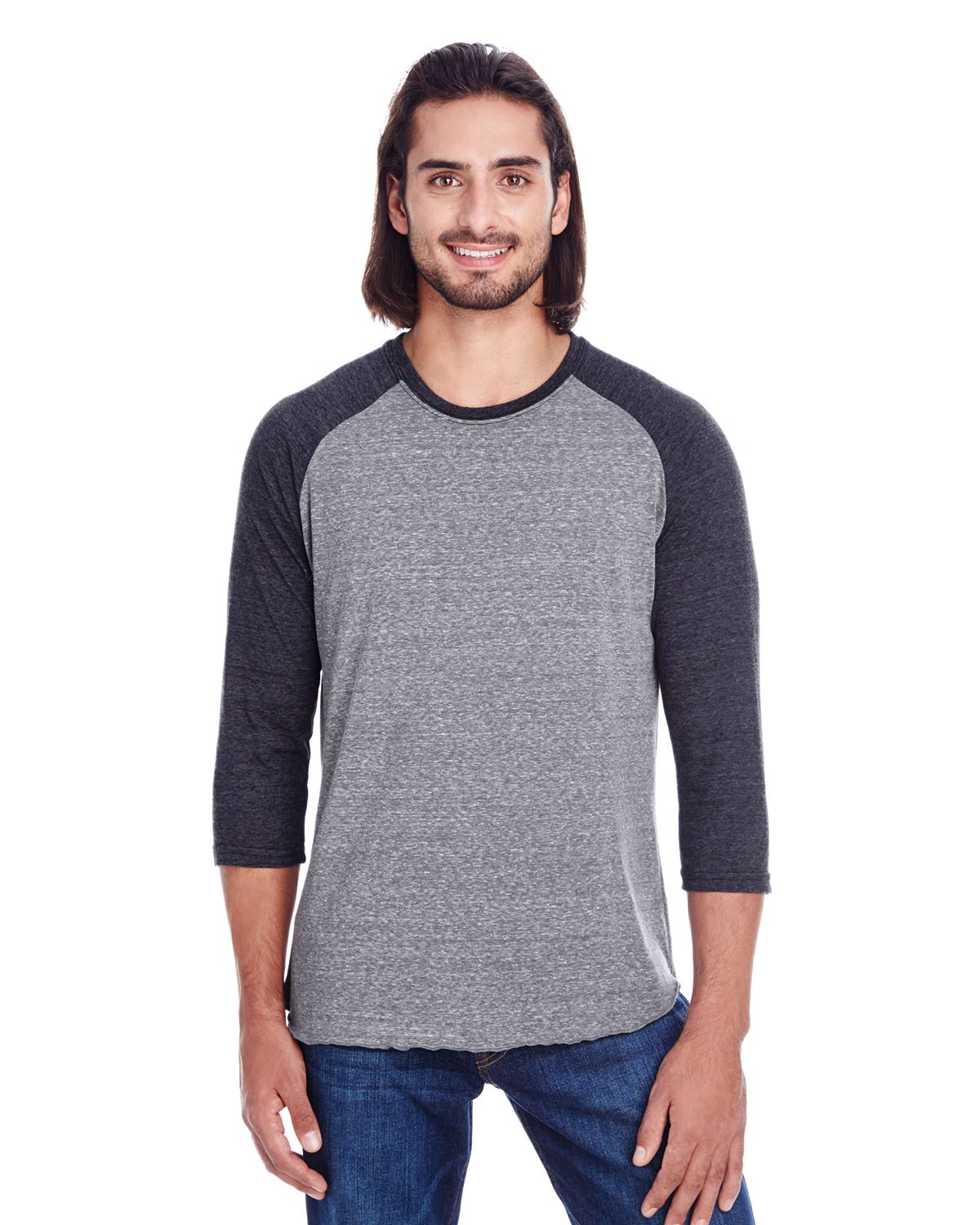 Threadfast Apparel T-Shirts Unisex Triblend 3/4-Sleeve Raglan 302G - Picture 15 of 26
