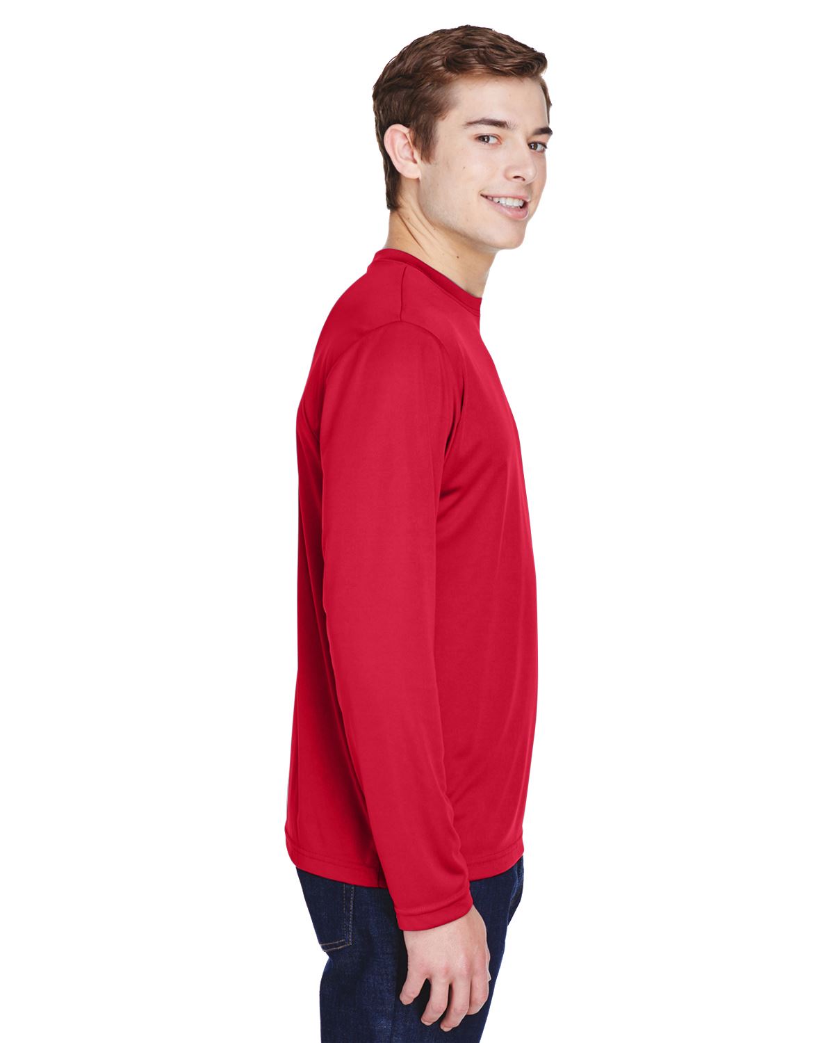 Team 365 Mens Long Sleeve T-Shirt Dri-Fit Performance Workout UV Protect TT11L - Picture 35 of 41