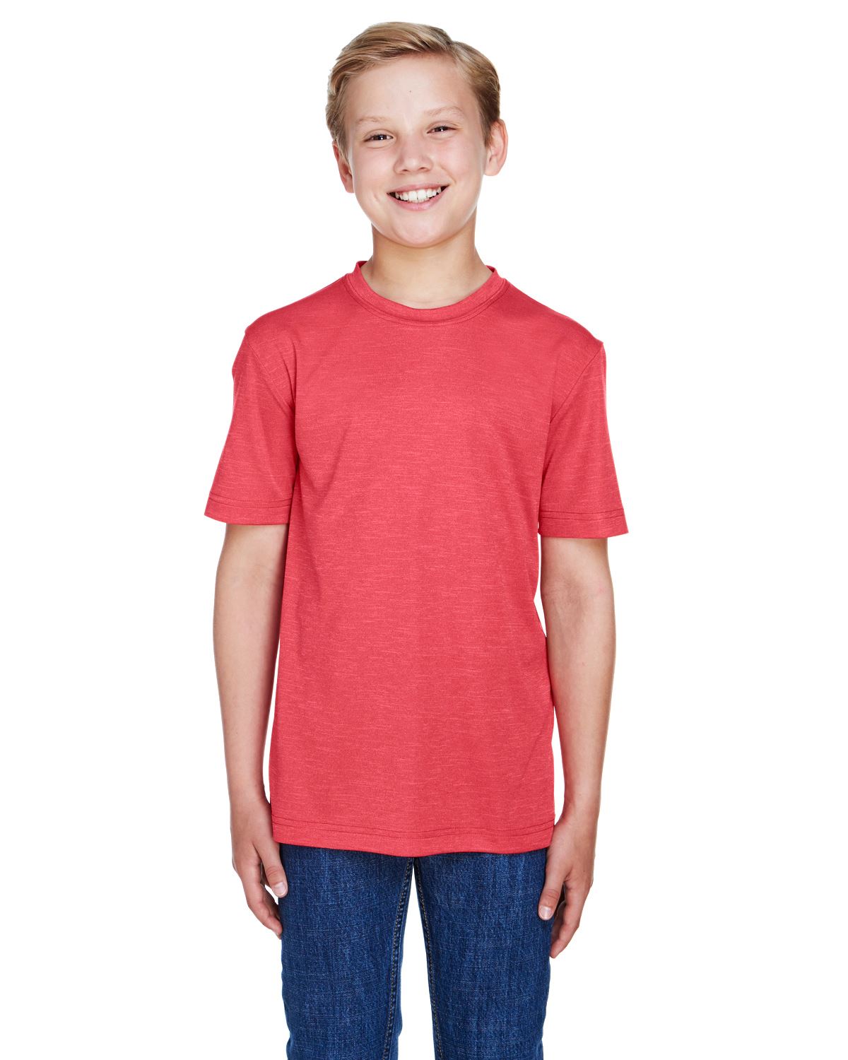 Team 365 T-Shirts Youth Sonic Heather Performance T-Shirt TT11HY - Picture 21 of 26
