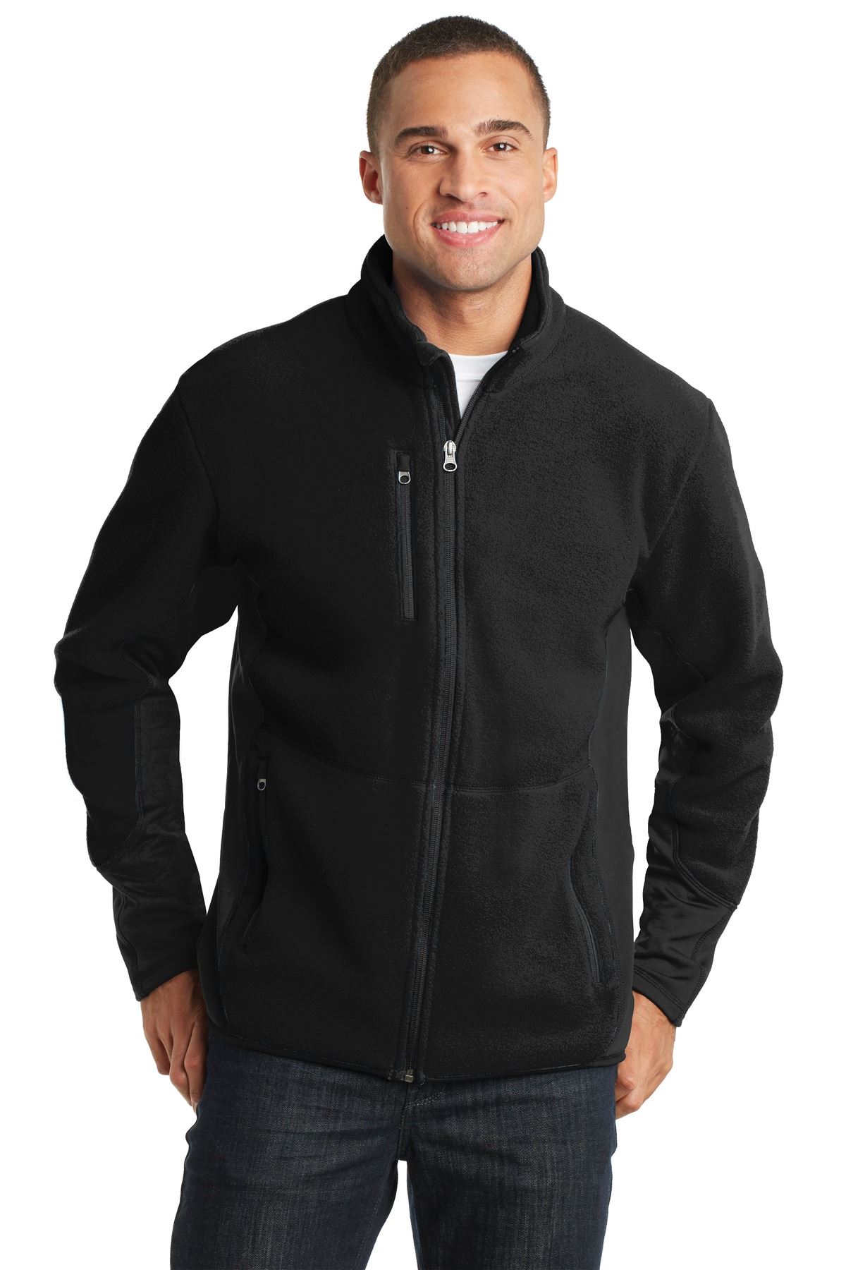 Port Authority Men's 100% Polyester R-Tek Pro Fleece Full-Zip Jacket F227 - Picture 4 of 9