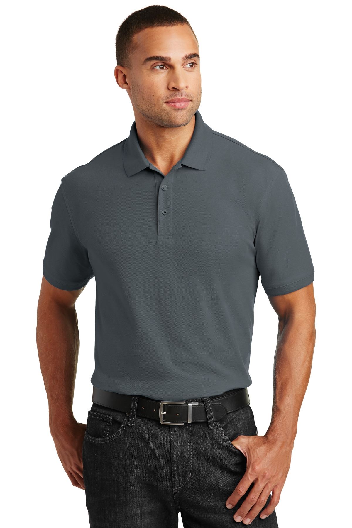 NEW Port Authority Mens 3 Button Placket Core Classic Pique Polo Shirt M-K100 - Picture 16 of 35