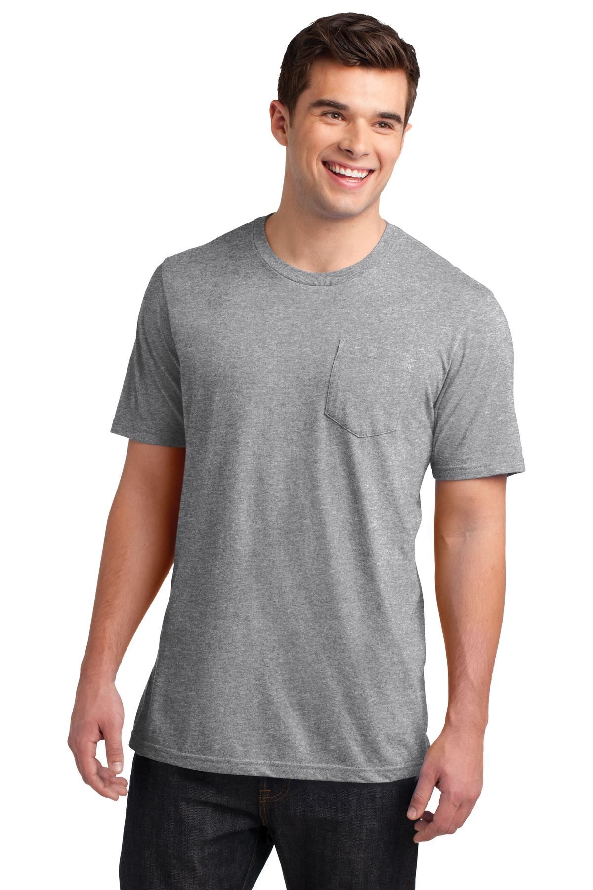 District Mens Cotton Pocket Short Sleeve Very Important T-Shirt M-DT6000P - Picture 13 of 16