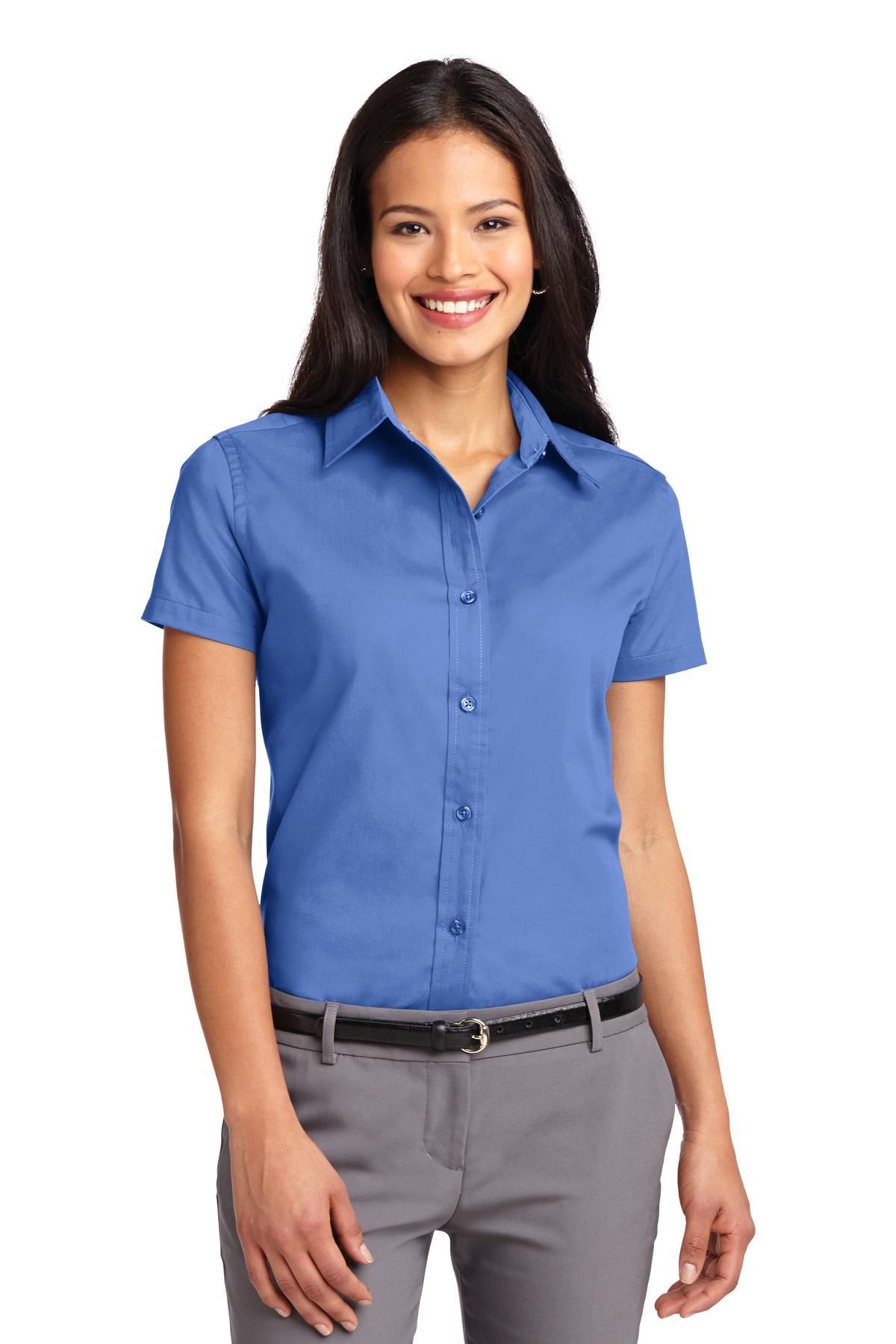 Port Authority Womens Short Sleeve Wrinkle Resistant Easy Care Collar Shirt L508 - Picture 36 of 38
