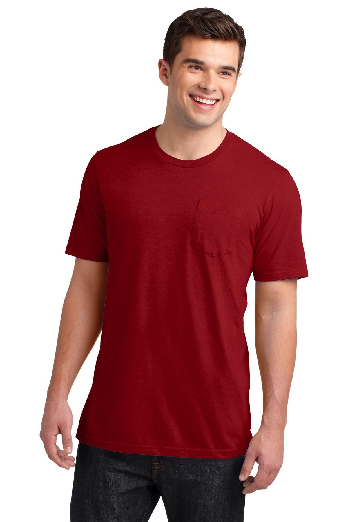 District Mens Cotton Pocket Short Sleeve Very Important T-Shirt M-DT6000P - Picture 7 of 16