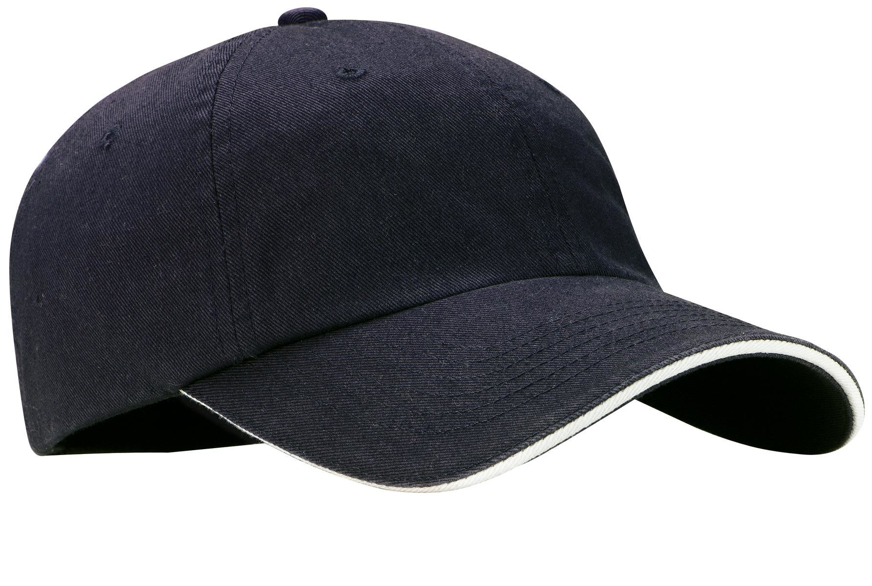 Port Authority Sandwich Bill Cap with Striped Closure Hat C830 - Picture 13 of 34