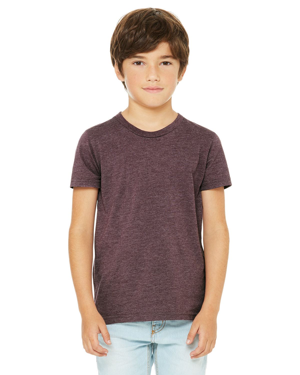 Bella + Canvas Youth Short Sleeve Basic Plain CVC Jersey T-Shirt 3001YCV - Picture 10 of 37