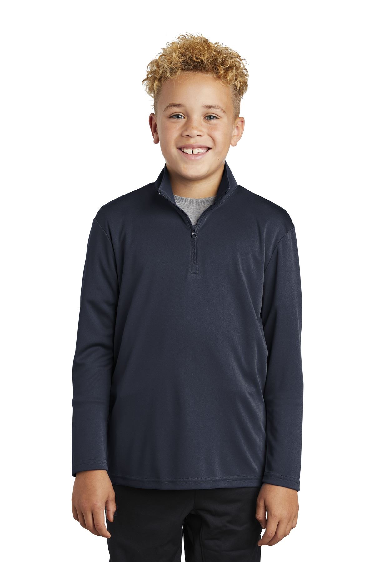 Sport-Tek Youth 1/4-Zip Pullover Long Sleeve Lightweight Cadet Collar YST357 - Picture 10 of 13