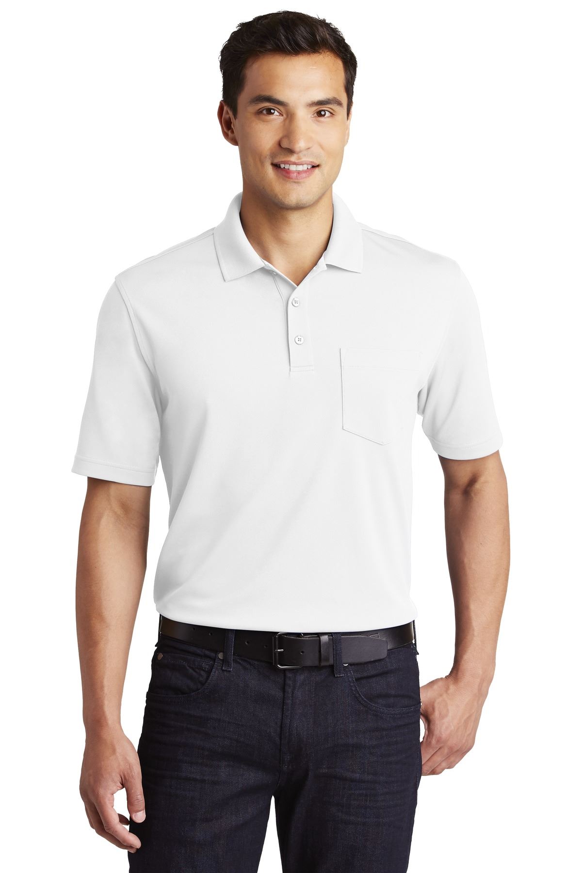 Port Authority Mens Dry Zone UV Micro Mesh Short Sleeve Polo Shirt K110P - Picture 8 of 8