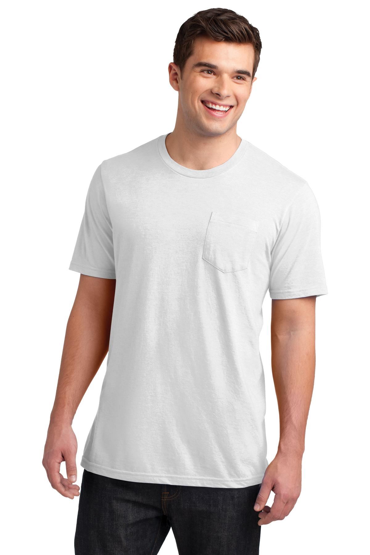 District Mens Cotton Pocket Short Sleeve Very Important T-Shirt M-DT6000P - Picture 15 of 16
