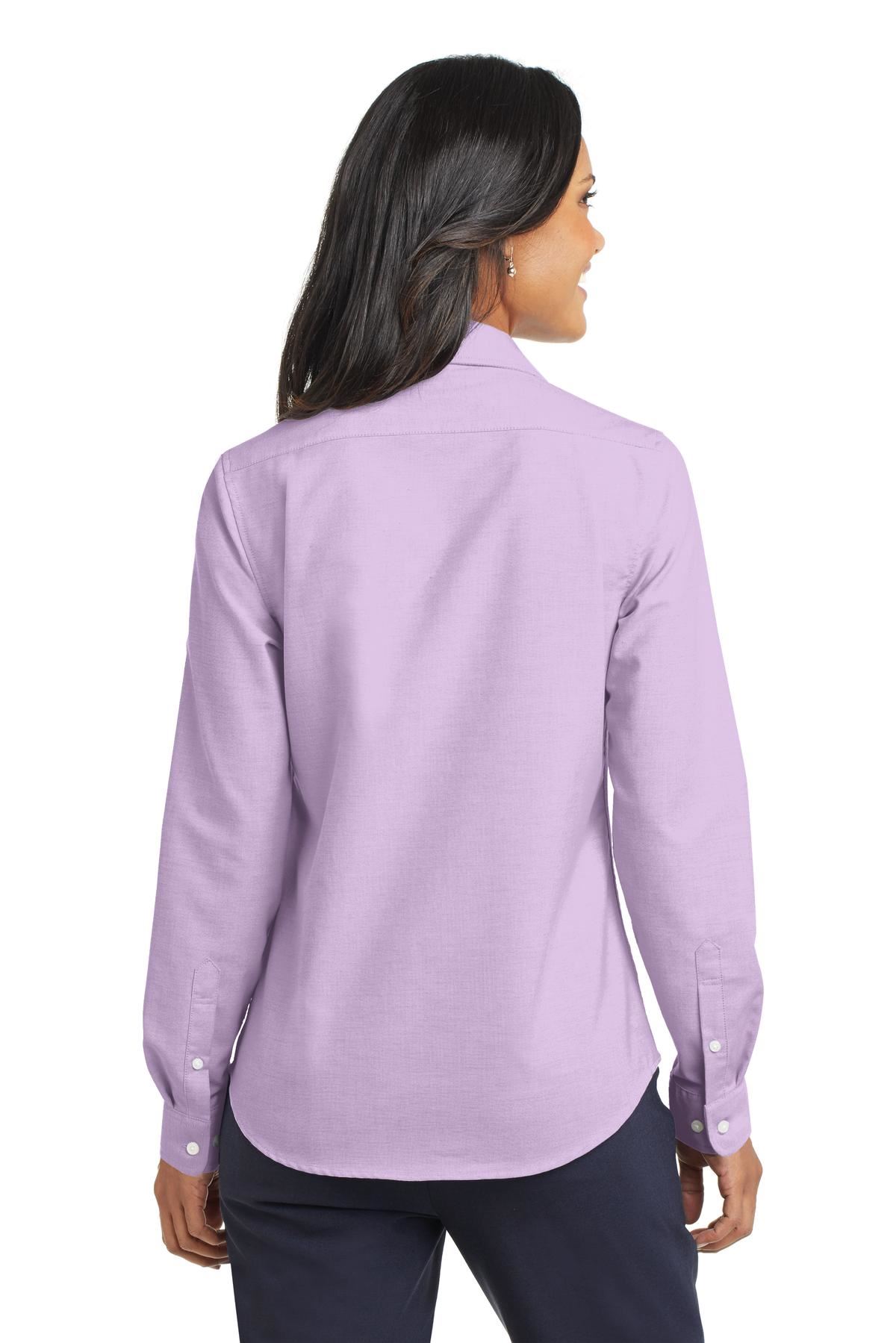 Port Authority Womens Long Sleeve SuperPro Oxford Dress Shirt L658 - Picture 13 of 15
