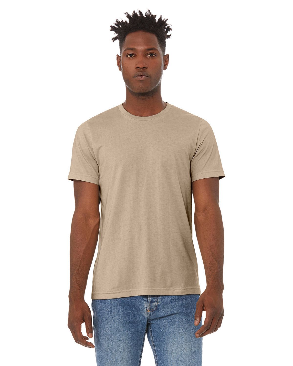 BELLA+CANVAS Unisex Short Sleeve Heather CVC Crew Neck Stylish T-Shirt 3001CVC - Picture 45 of 51