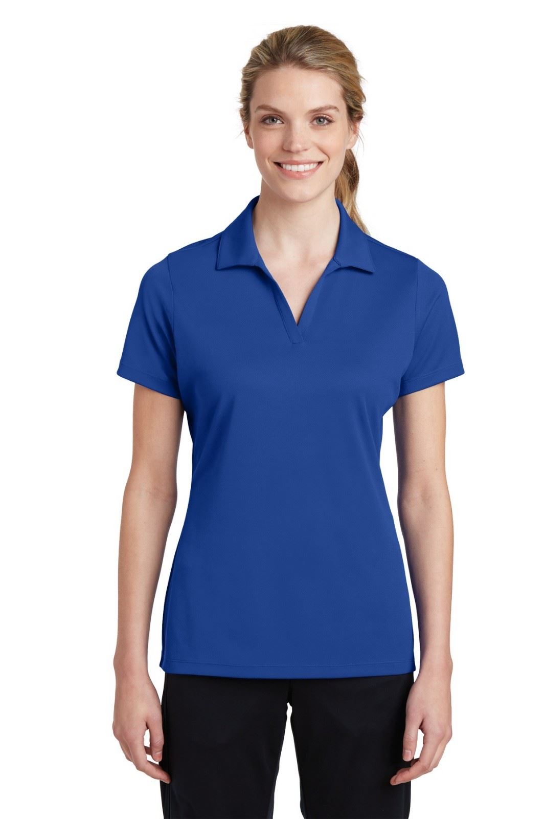 Sport Tek Womens 100% Polyester Dri-Fit Performance Polo Golf Shirt M-LST640 - Picture 18 of 19