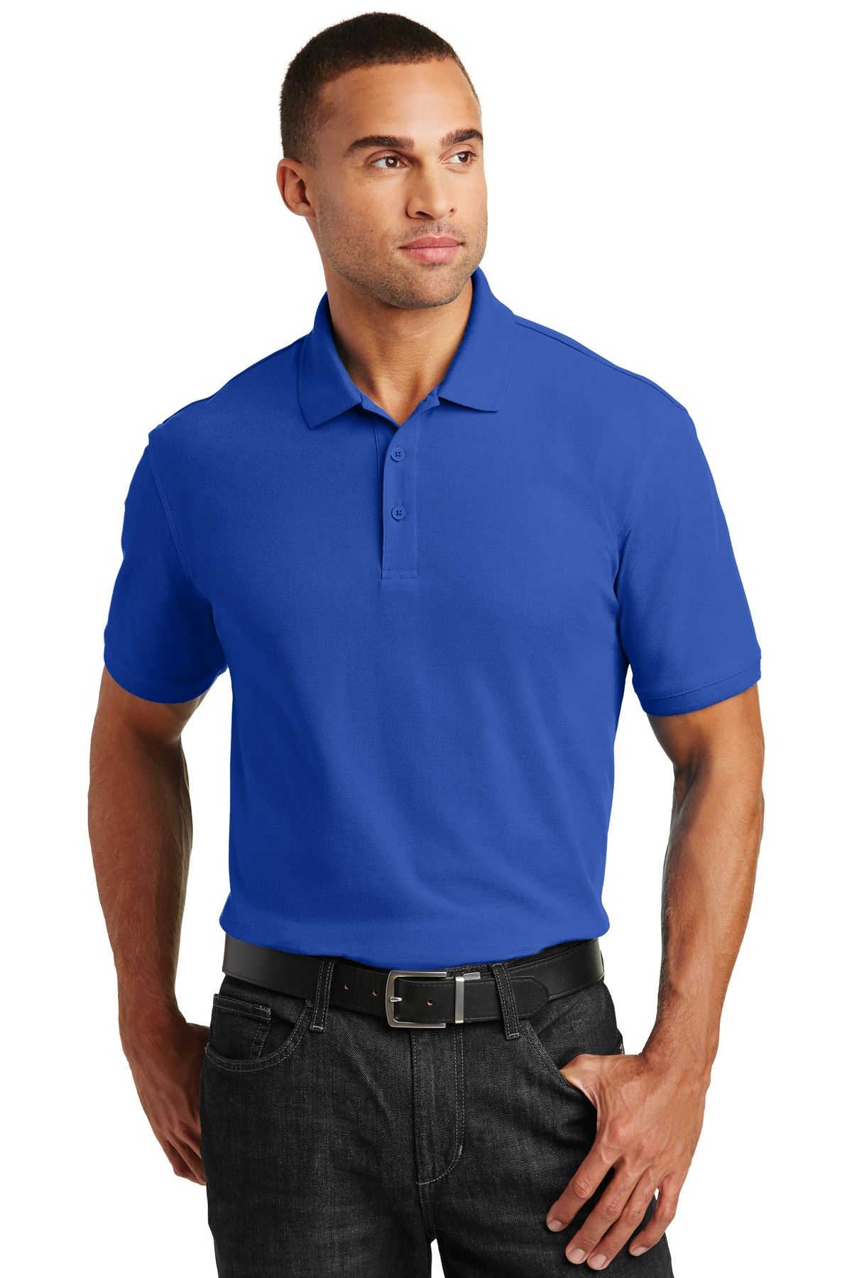 NEW Port Authority Mens 3 Button Placket Core Classic Pique Polo Shirt M-K100 - Picture 30 of 35