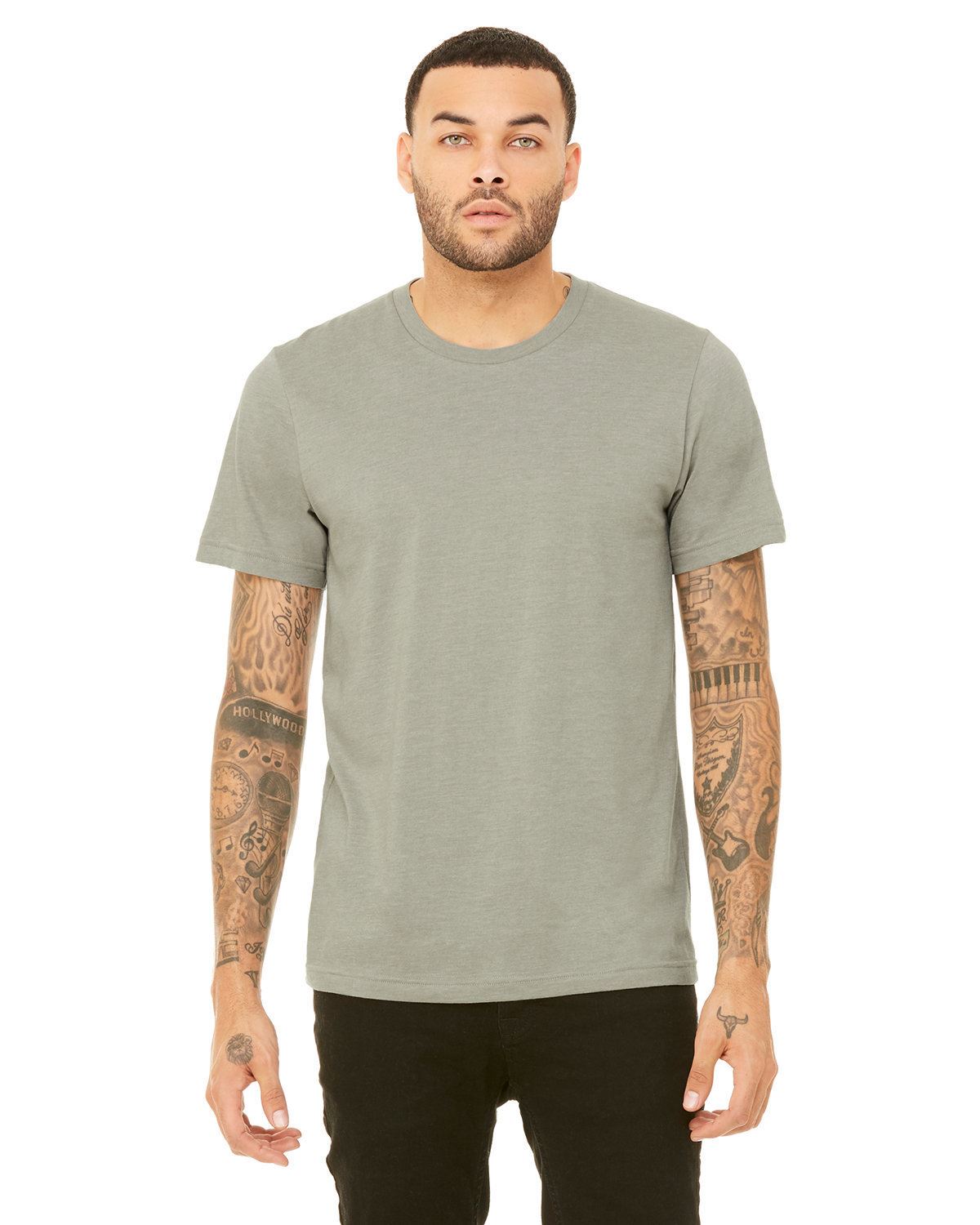 BELLA+CANVAS Unisex Short Sleeve Heather CVC Crew Neck Stylish T-Shirt 3001CVC - Picture 42 of 51
