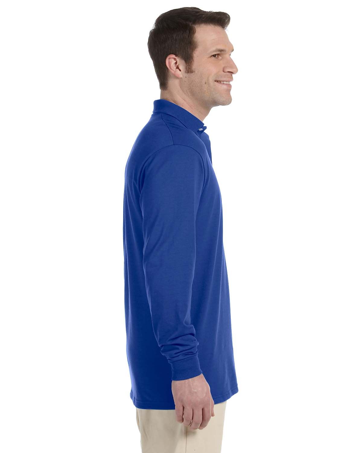 Jerzees Mens Spotshield Long Sleeve Jersey Polo Shirt 437ML - Picture 16 of 22
