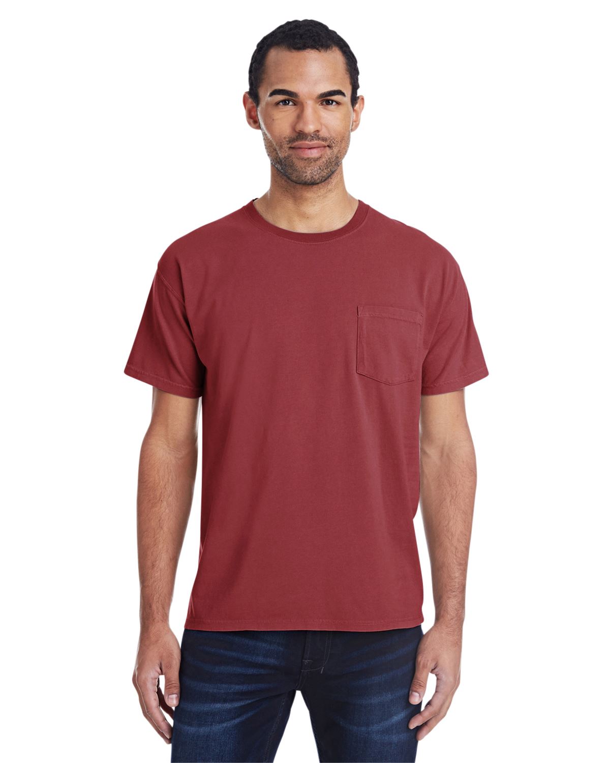 Hanes Mens ComfortWash 100% Cotton Garment-Dyed Pocket T-Shirt GDH150 - Picture 7 of 44