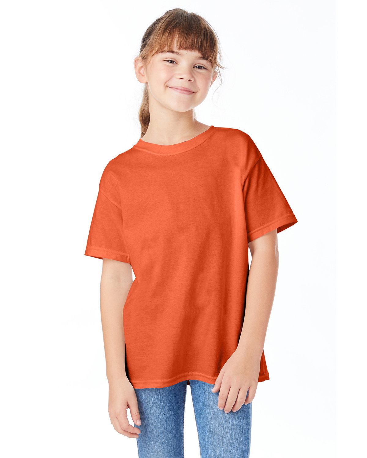 Hanes Youth 5.2 oz Short Sleeves ComfortSoft Cotton XS-XL T-Shirt 5480 - Picture 36 of 39