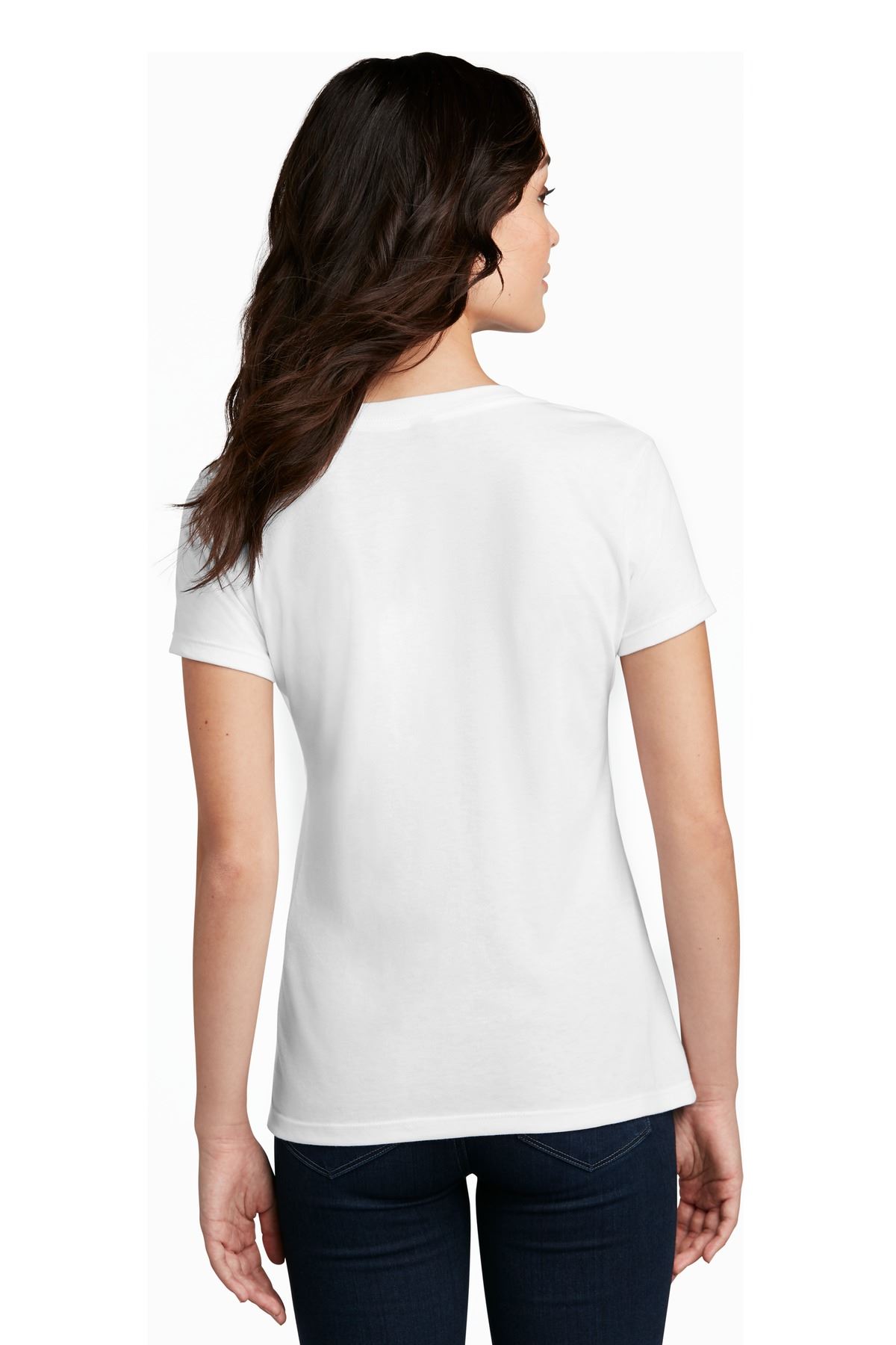 District Womens Short Sleeve Perfect Blend V Neck Stylish T-Shirt DM1190L - Picture 44 of 44