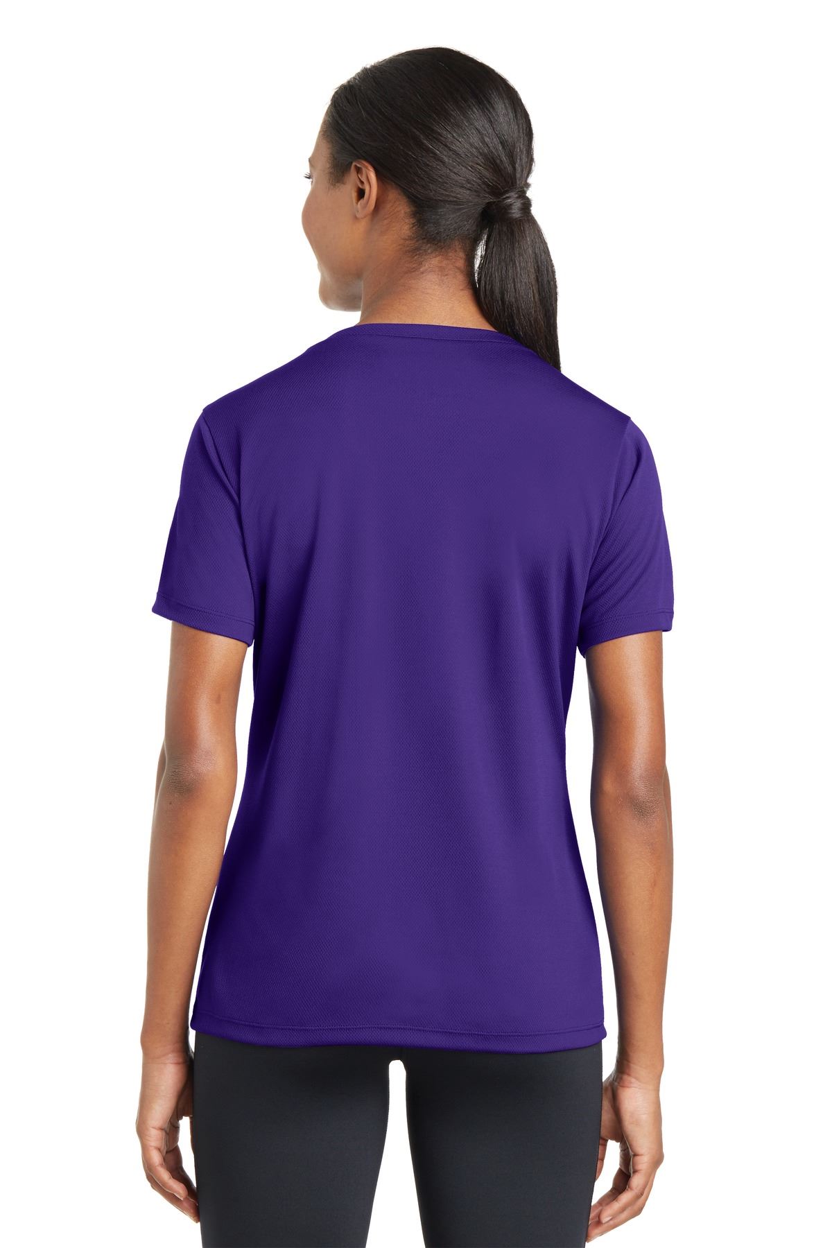 Sport-Tek Women's Dry-Fit V-Neck RacerMesh Moisture Wicking T-Shirt M-LST340 - Picture 28 of 38